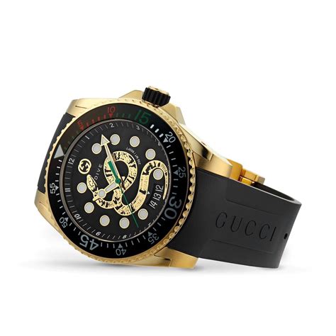 gucci snake watch men's|Gucci dive watch 45mm.